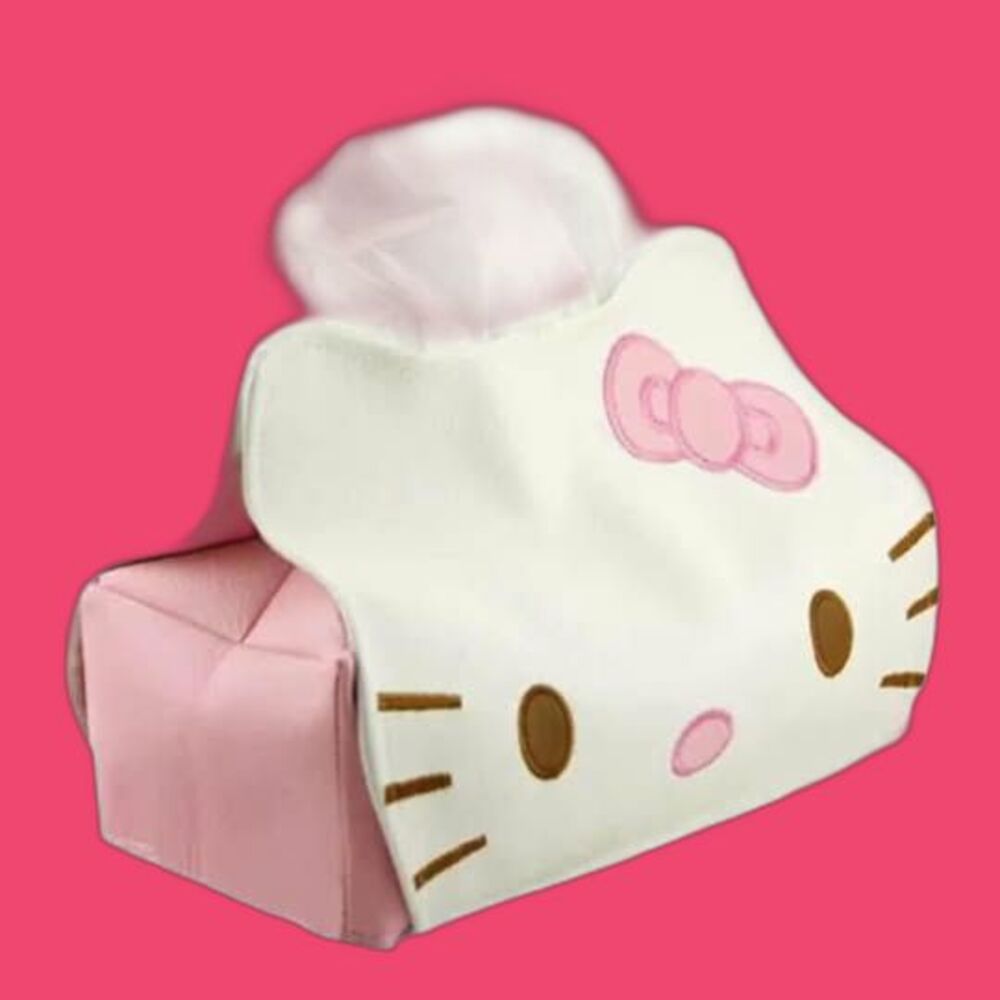 Cute Hello Kitty Tissue Cover Napkin Paper Box Case Holder Car Bedroom Decor